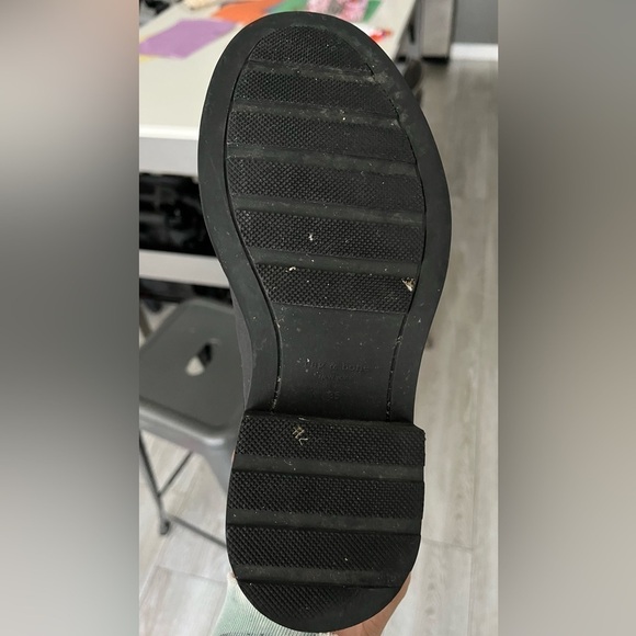 Women’s Rag & Bone Black Rubber MOTO Rain Boots, Side Zip, Ankle Strap, Size 35 - Picture 6 of 11